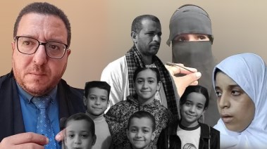 المحامي علي أيوب والمتهمة والضحايا