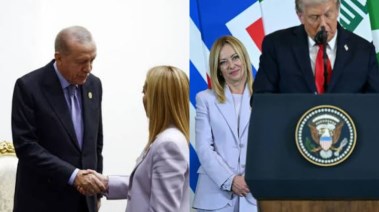 جورجيا ميولني مع ترامب وأردوغان في قمة شرم الشيخ
