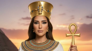 الفنانة حنان مطاوع بالزي الفرعوني  الفنانة حنان مطاوع بالزي الفرعوني