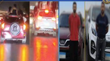 المتهمان بأداء حركات استعراضية بالسيارات