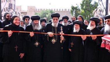 البابا تواضروس داخل دير العذراء المحرق 