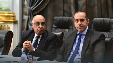 المستشار عدنان فنجري، وزير العدل،  المستشار محمود فوزي وزير الشئون النيابية والقانونية