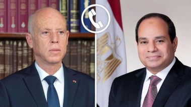 الرئيس عبد الفتاح السيسي، وقيس سعيّد رئيس الجمهورية التونسية