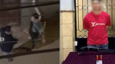 المتهم والمضبوطات وجانب من الواقعة 