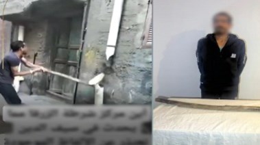 المتهم وجانب من الواقعة  المتهم وجانب من الواقعة