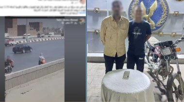 المتهمان وجانب من الفيديو 