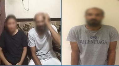 المتهم وجانب من الفيديو  