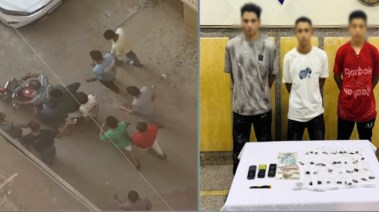 المتهمين وجانب من الفيديو 
