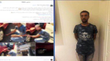 المتهم وجانب من الفيديو 