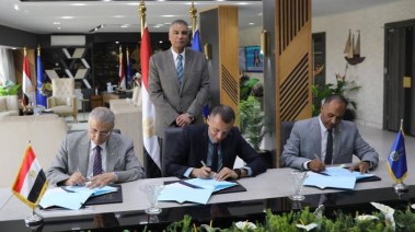 جانب من توقيع البروتوكول في أسوان