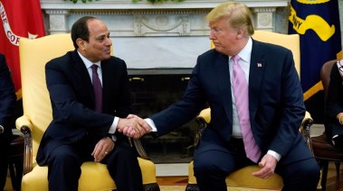 الرئيس المصري عبد الفتاح السيسي والرئيس الأمريكي دونالد ترامب