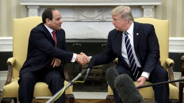 الرئيس المصري عبد الفتاح السيسي والرئيس الأمريكي دونالد ترامب