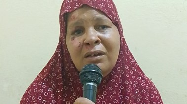 صورة سيدة قويسنا أثتاء اللقاء معاها علي تيلجراف مصر 