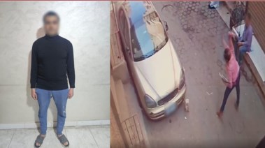 المتهم بعد ضبطه المتهم بعد ضبطه