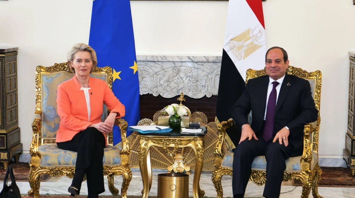 الرئيس عبد الفتاح السيسي، ورئيسة الاتحاد الأوروبي، أورسولا فون دير لاين الرئيس عبد الفتاح السيسي، ورئيسة الاتحاد الأوروبي، أورسولا فون دير لاين
