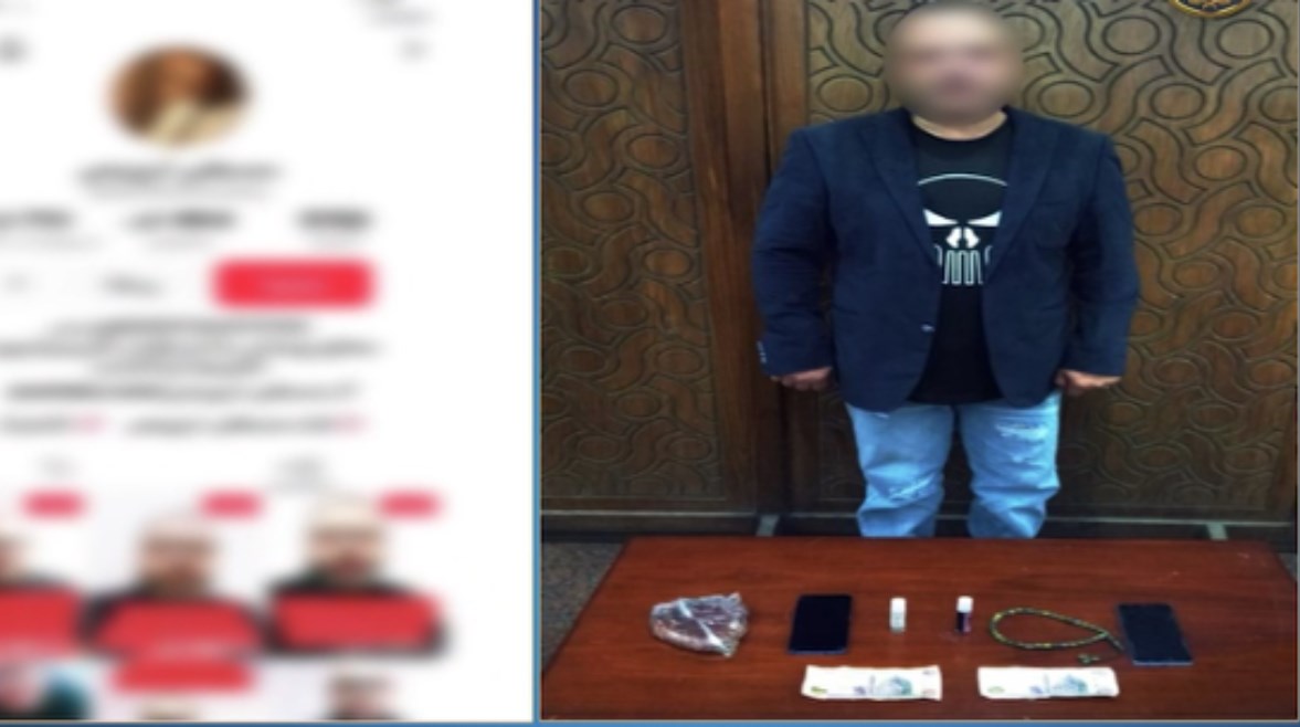 المتهم بعد القبض عليه المتهم بعد القبض عليه