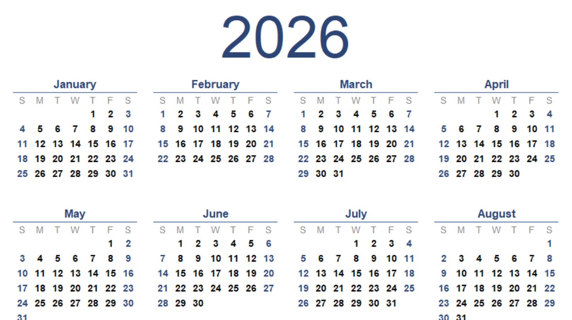  إجازات 2026