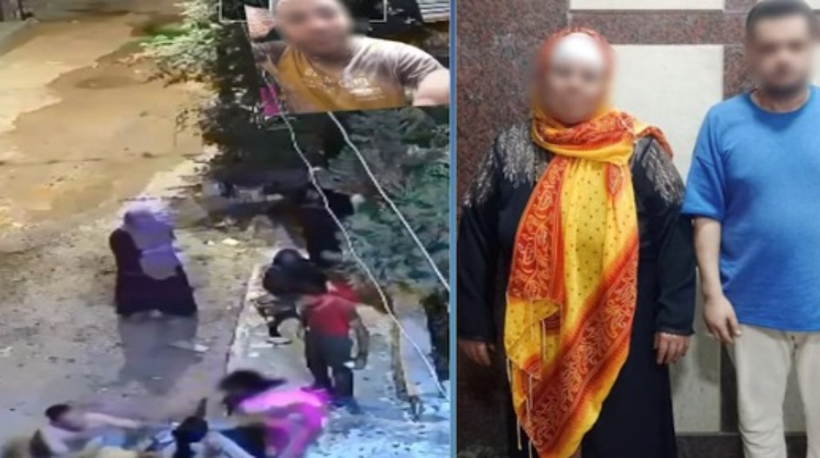 المتهمان وجانب من الواقعة المتهمان وجانب من الواقعة