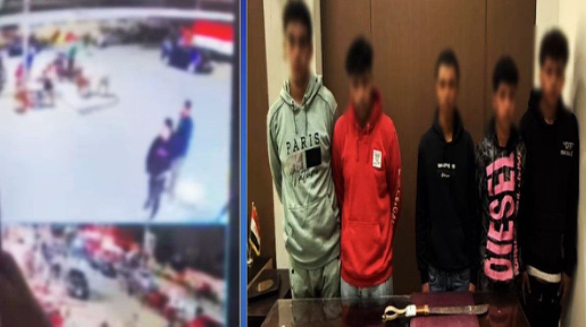 المتهمون وجانب من الواقعة المتهمون وجانب من الواقعة