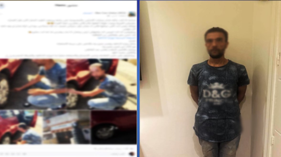 المتهم وجانب من الفيديو 