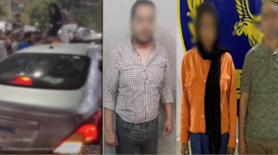 المتهمون وجانب من الفيديو 