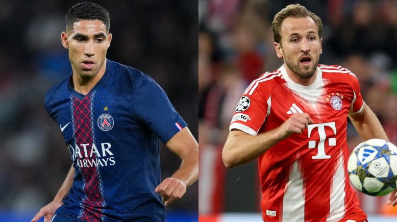 هاري كين وأشرف حكيمي نجما بايرن ميونخ وباريس سان جيرمان