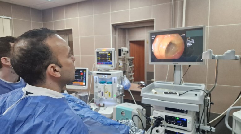 جانب من العملية بمستشفى أحمد ماهر 