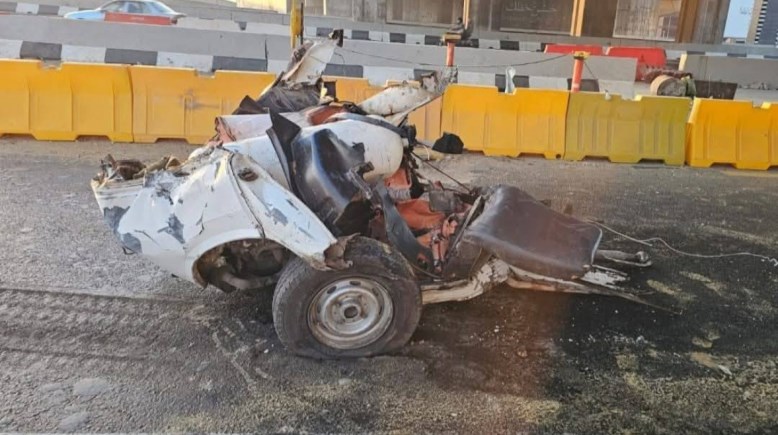 حادث انقلاب تريلا على بيجو