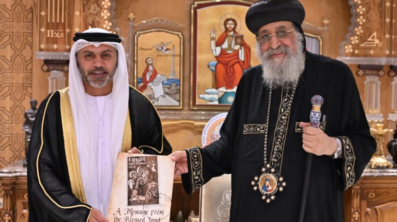 البابا تواضروس وسفير الإمارات 
