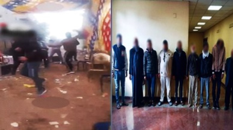 المتهمين وجانب من الواقعة 