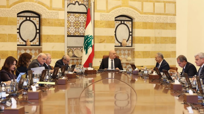 الرئيس اللبناني جوزيف عون خلال جلسة لمجلس الوزراء