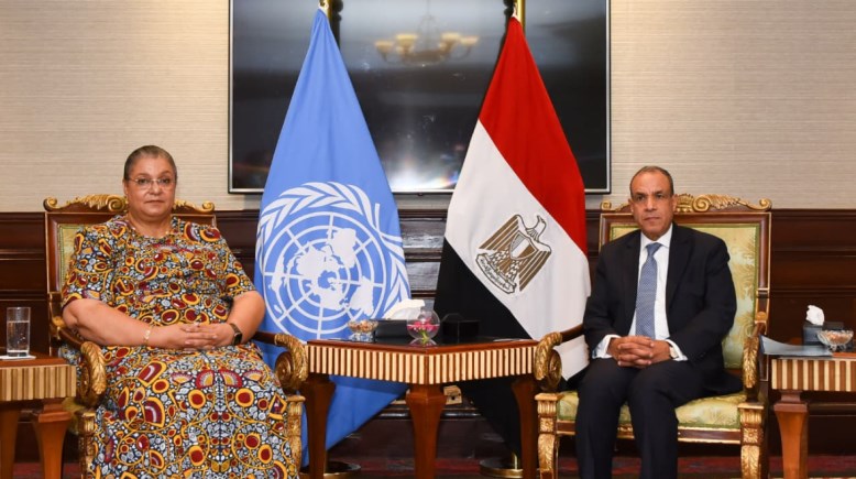 وزير الخارجية والهجرة بدر عبد العاطي، هانا تيتيه الممثلة الخاصة للأمين العام للأمم المتحدة في ليبيا