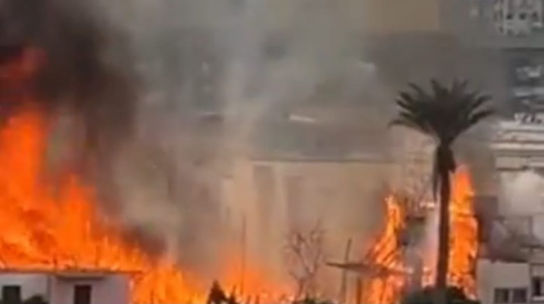 جانب من حريق أستديو مصر