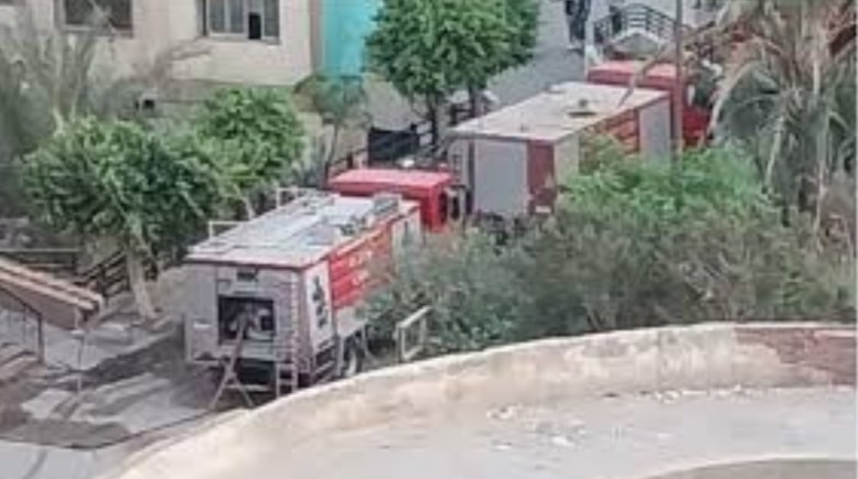 حريق مستشفى حلوان العام