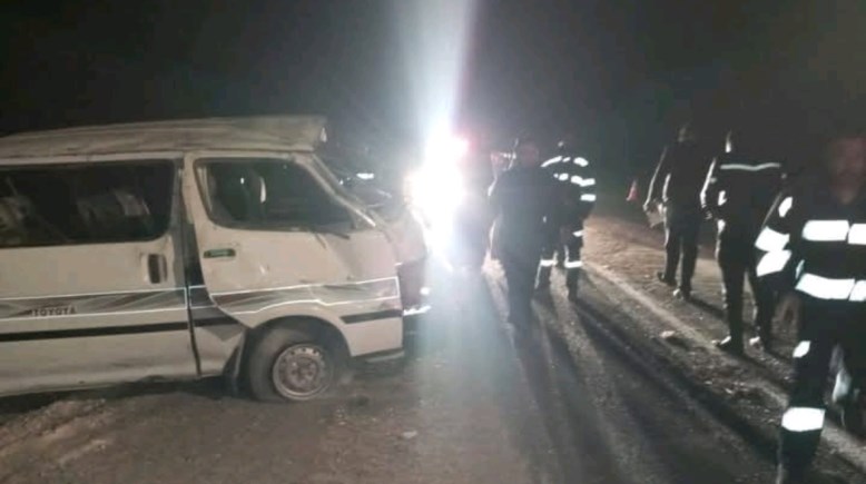 الميكروباص بعد الحادث