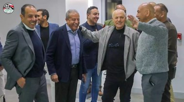 هاني أبوريدة وحسام حسن 