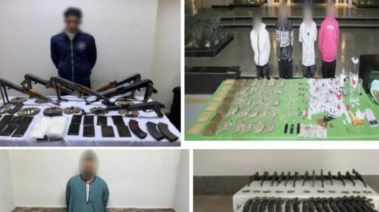 المتهمين والمضبوطات