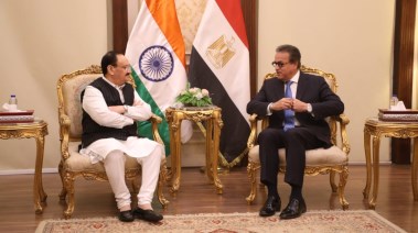 وزير الصحة والسكان الدكتور خالد عبدالغفار في لقائه مع نظيره الهندي