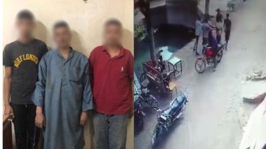 المتهمون بعد ضبطهم