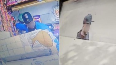 اللص في سرقتين مختلفين كما رصدته كاميرات المراقبة 