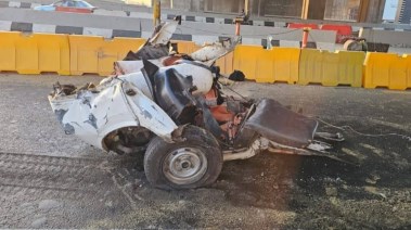 حادث انقلاب تريلا على بيجو