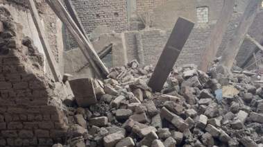 المنزل المنهار في قرية الصياد بقنا