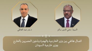 وزير الخارجية الدكتور بدر عبدالعاطي ووزير خارجية جمهورية السودان الشقيقة محي الدين سالم
