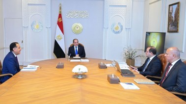 السيسي خلال لقائه رئيس مجلس الوزراء الدكتور مصطفى مدبولي ووزير المالية أحمد كجوك