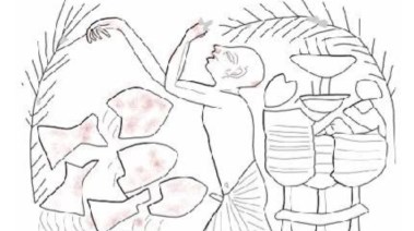 تكسير الاواني الحمراء من الفخار لطرد الشر والارواح الشريرة  منظر من مقبرة الملك حورمحب بسقارة