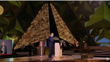 خلال حفل افتتاح المتحف المصري الكبير