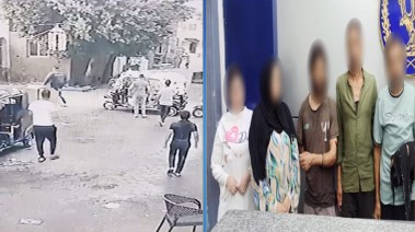 المتهمين وجانب من الواقعة