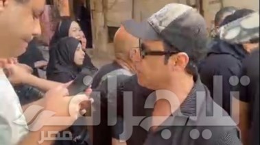 سعد الصغير في جنازة الراحل أحمد عبد الله