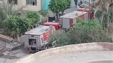 حريق مستشفى حلوان العام