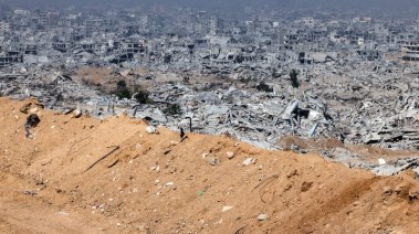قطاع غزة بعد تدميره